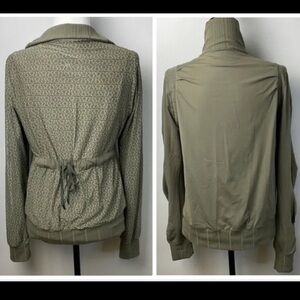 Lululemon RARE Sz 4 Raja Reversible Jacket Fatigue Army Green/Lululemon Logo